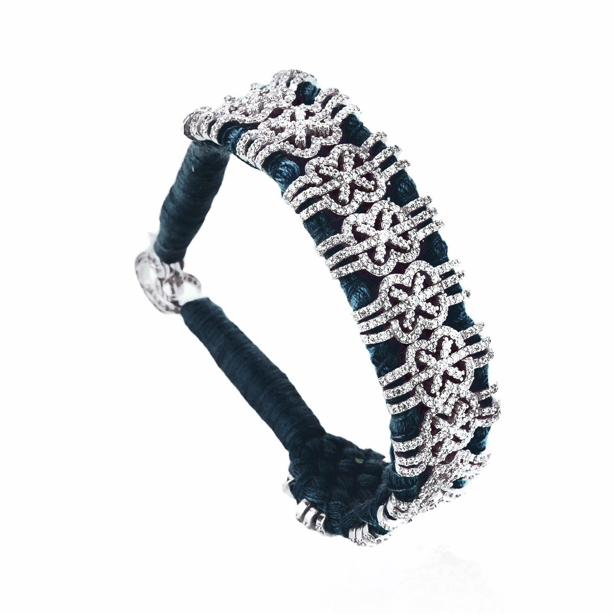 Salvador Navy bracelet in 925 silver and diamonds