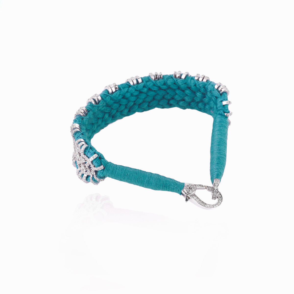 Salvador Turquoise bracelet in 925 silver and diamonds