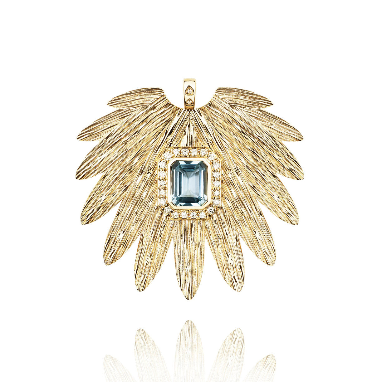 Pendentif Splendor or 14 carats et Topaze