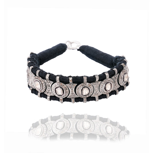 Sao Paulo Black and Polki diamonds Bracelet 