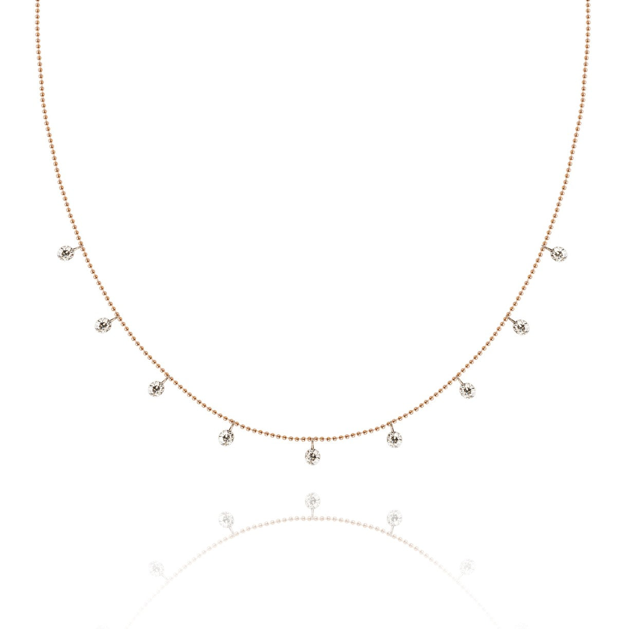 Rose gold snow necklace