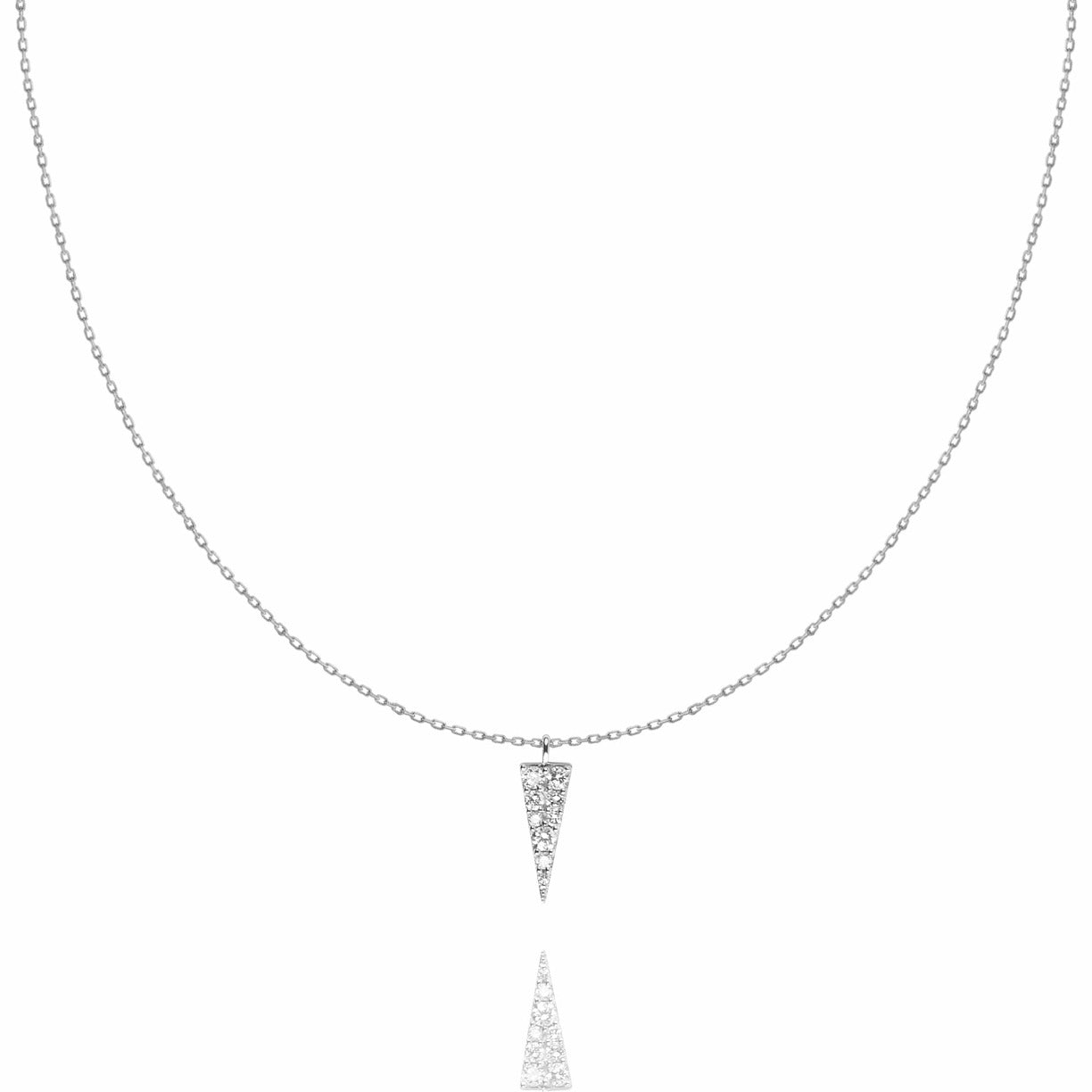 White gold spike necklace
