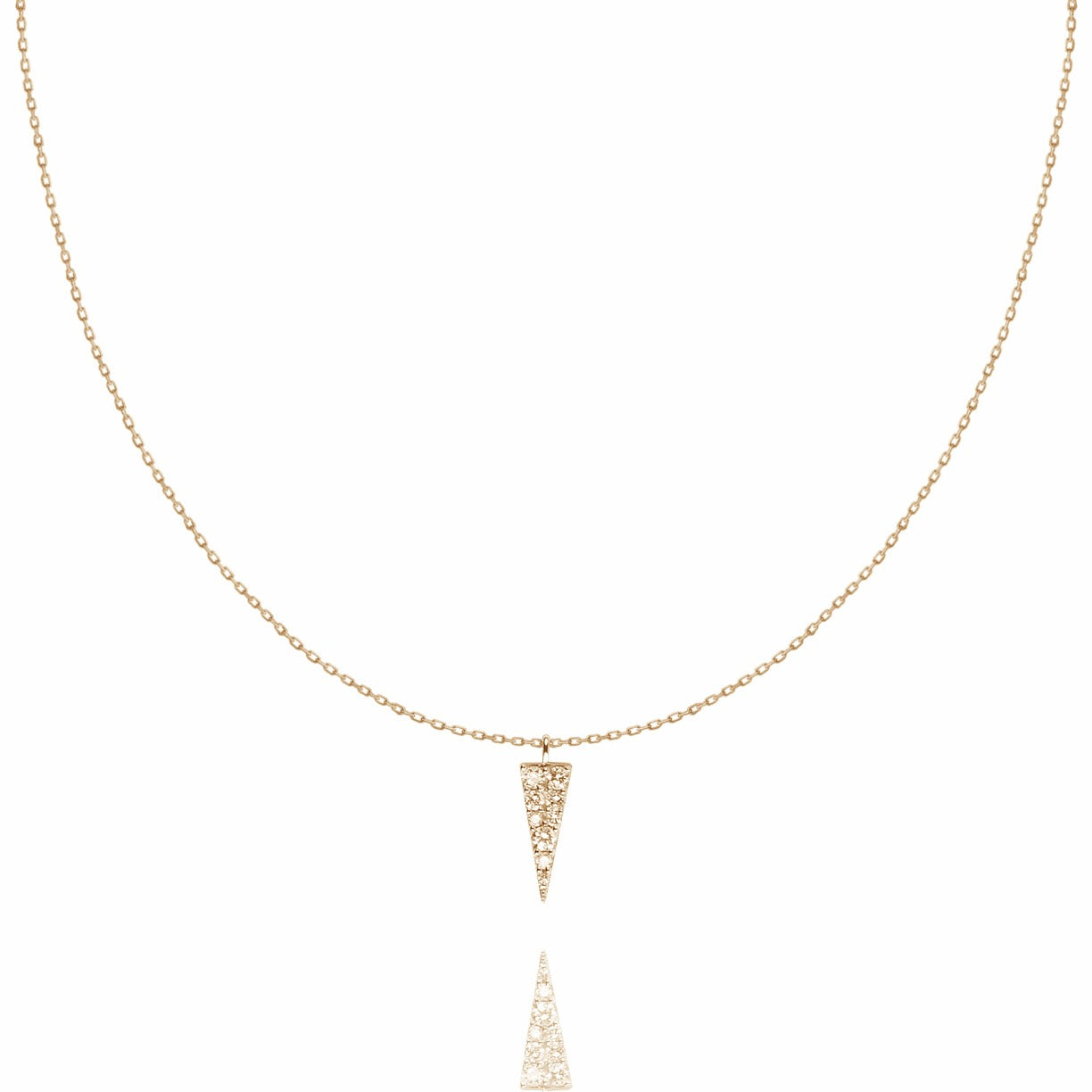 Yellow gold spike necklace