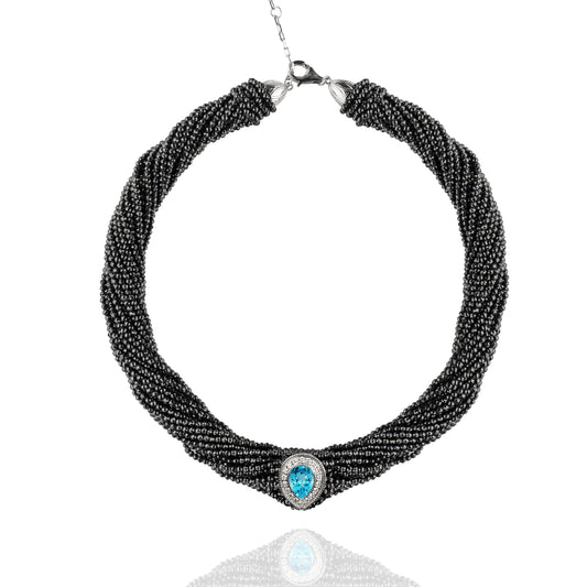 Collier Tornado Zircon noir