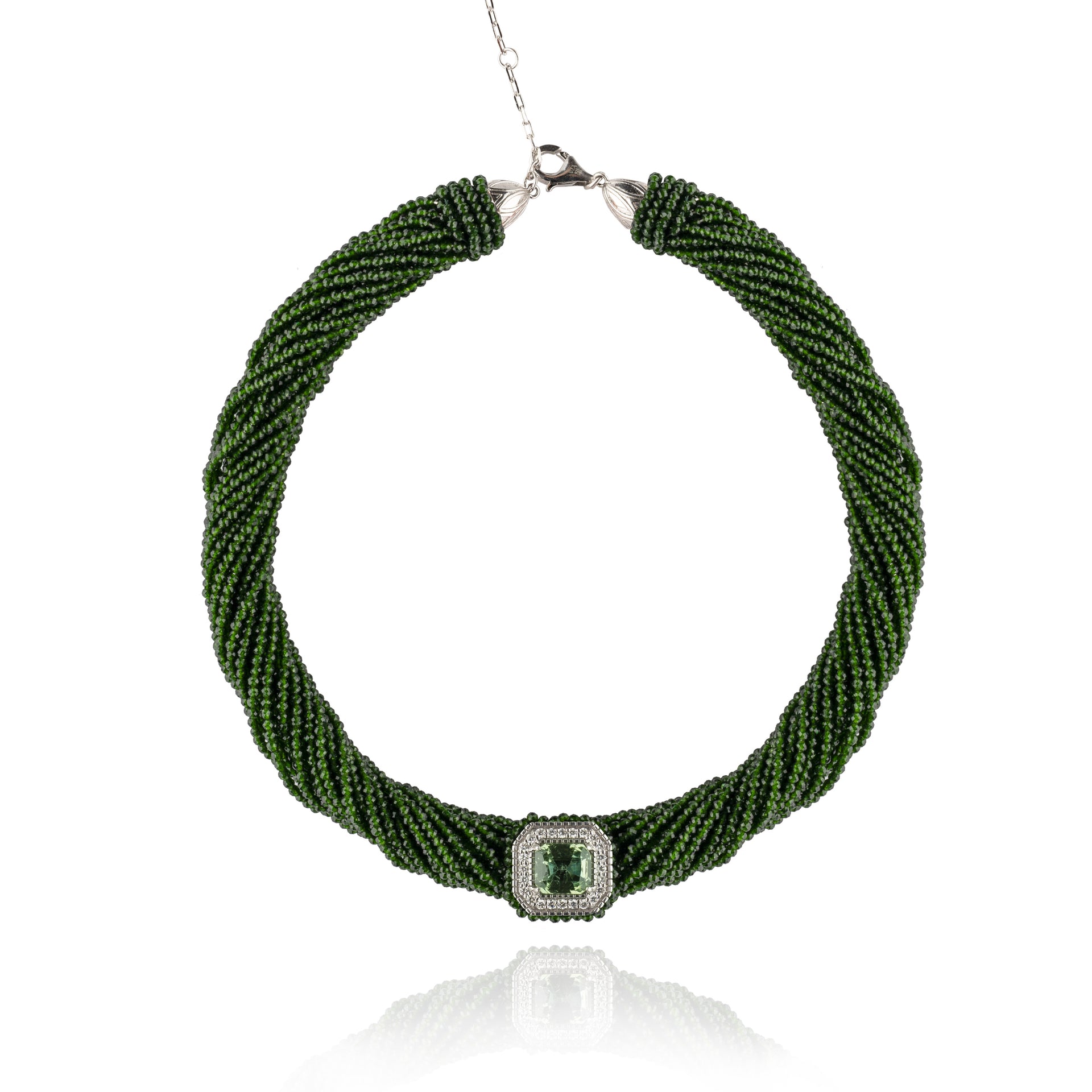 Collier Tornado Zircon vert