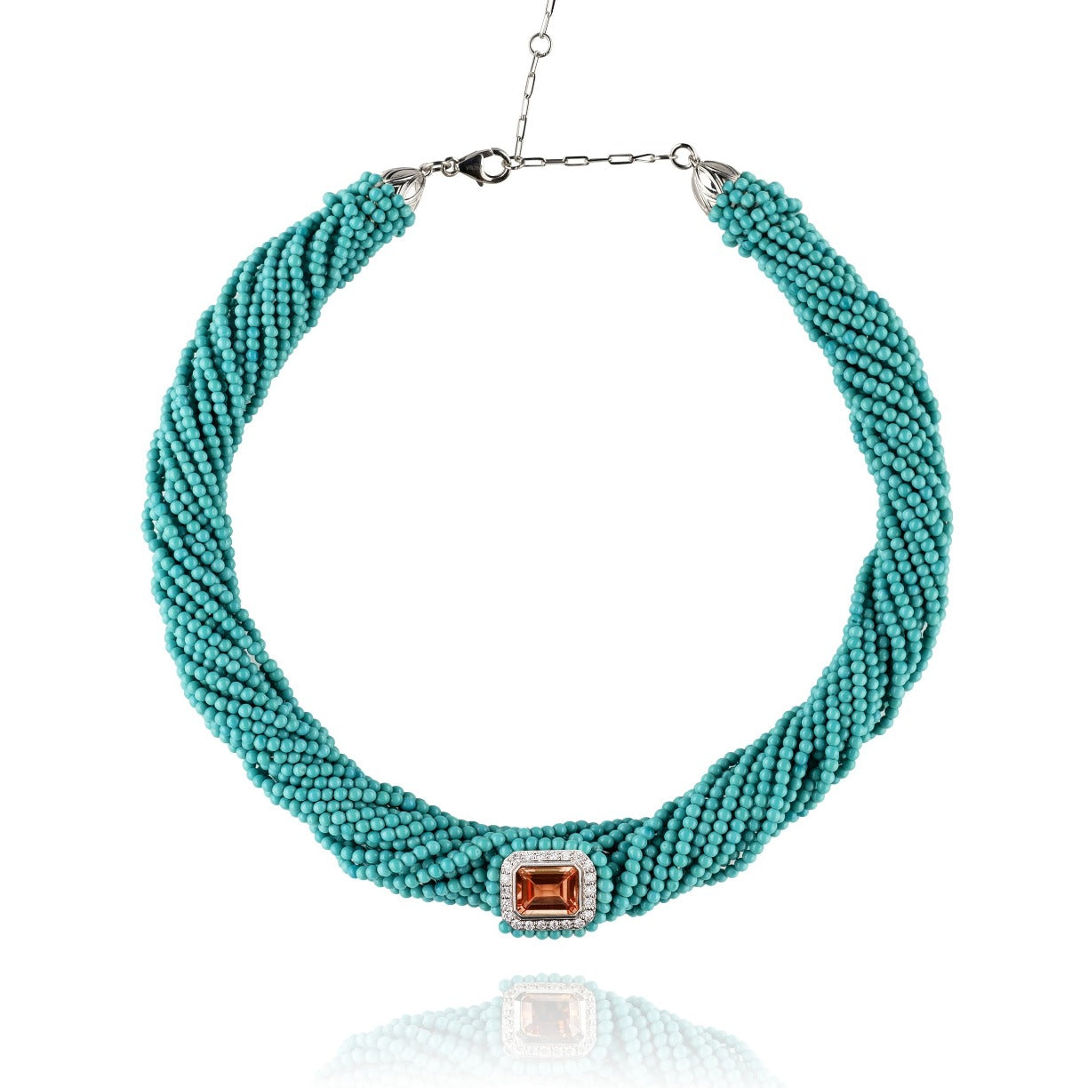 Collier Tornado Turquoise Citrine