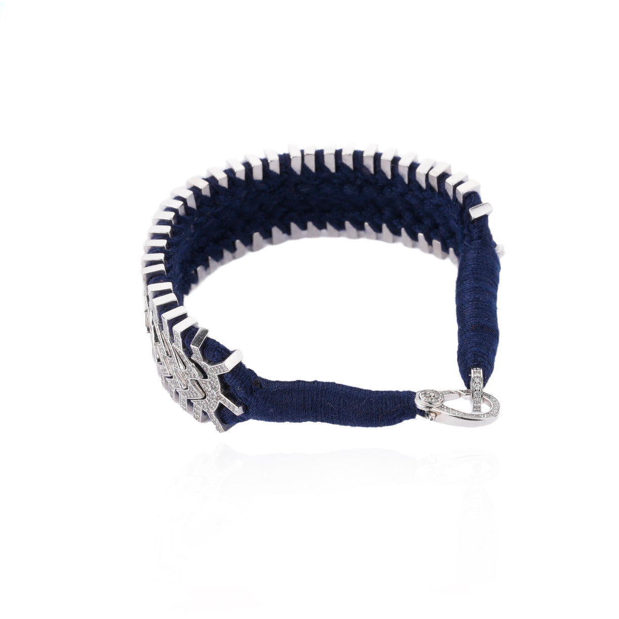 Trancoso Navy bracelet in 925 silver and diamonds