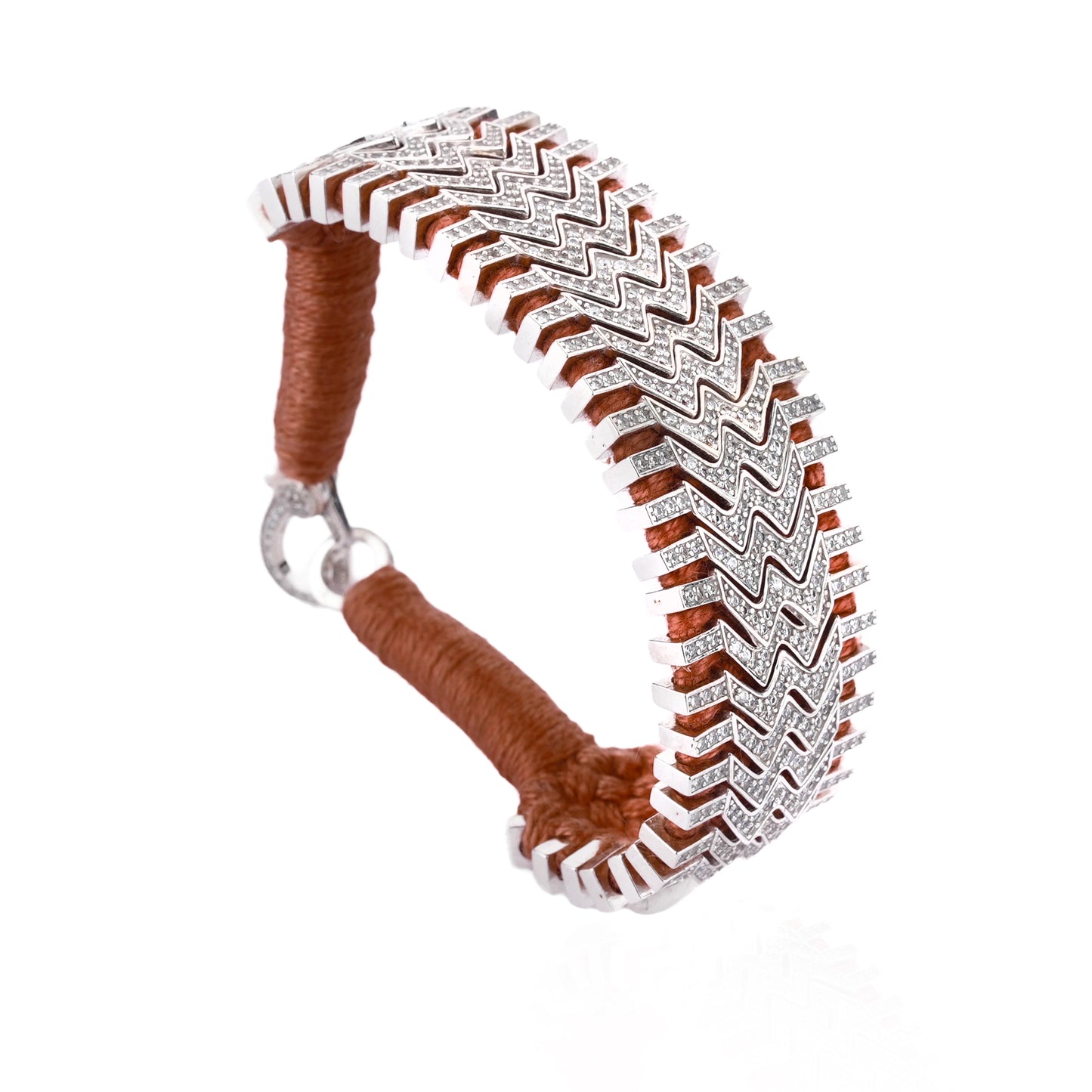 Trancoso Noisette bracelet in 925 silver and diamonds