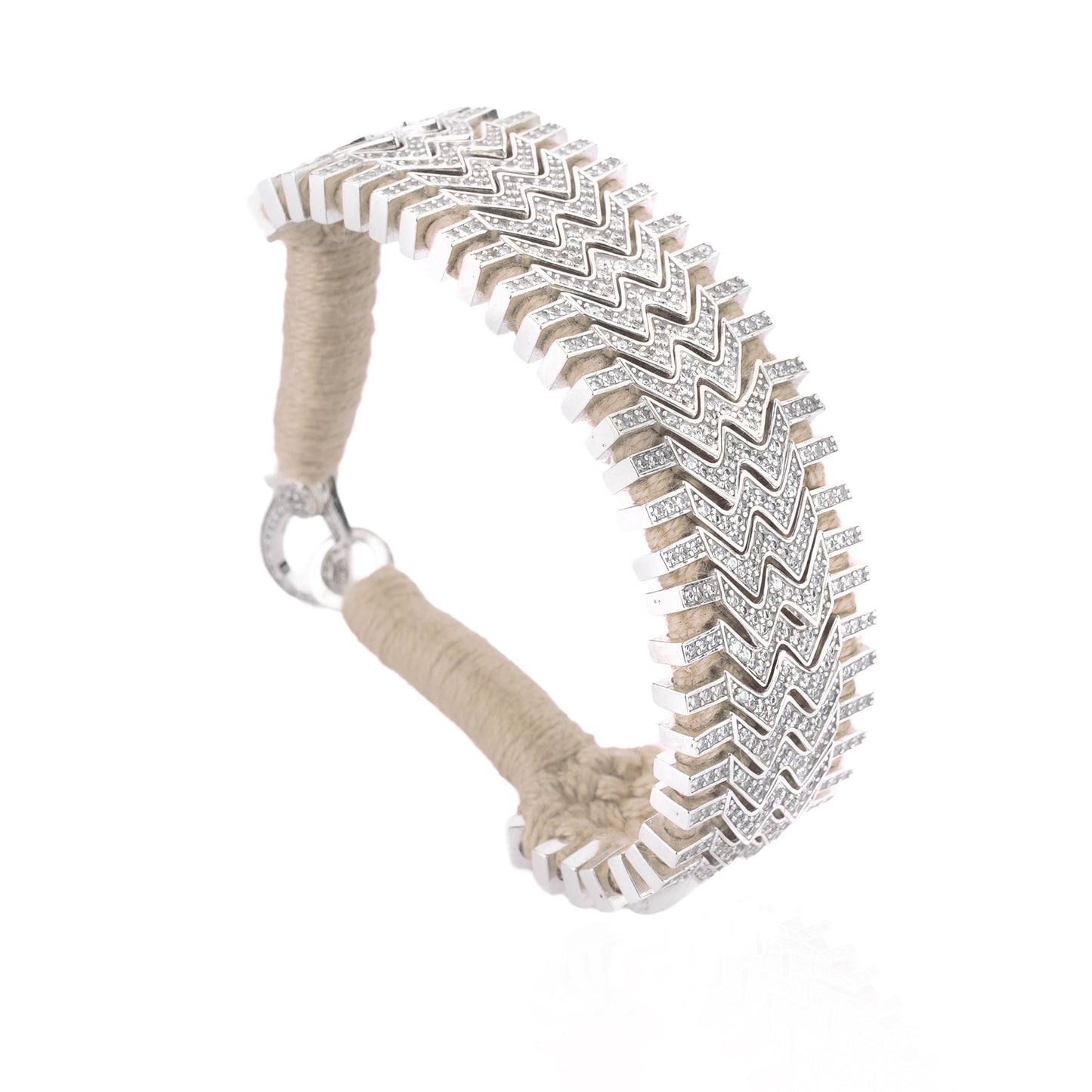 Trancoso Vanille bracelet in 925 silver and diamonds