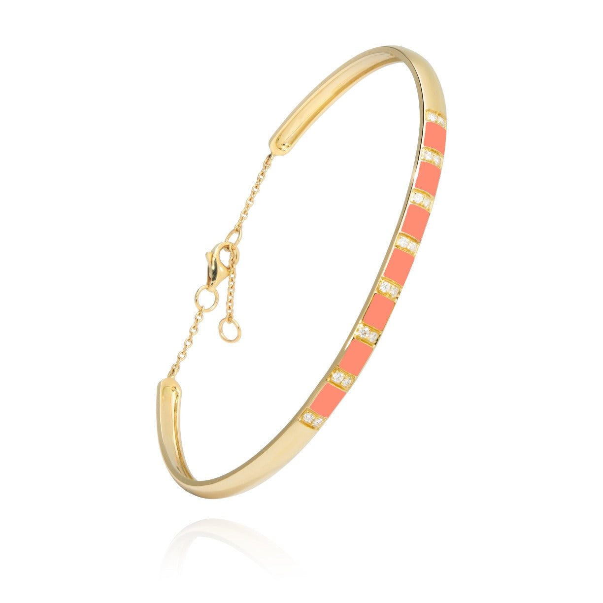 Billie neon coral bangle bracelet